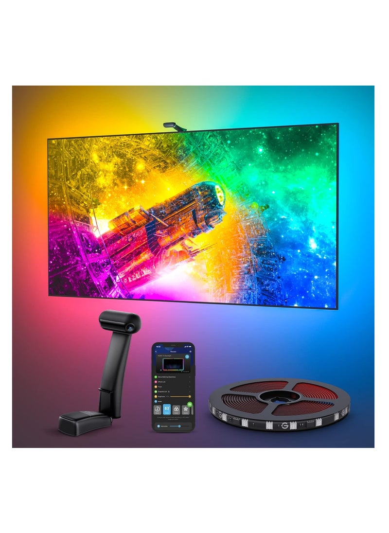 Govee Envisual TV Backlight T2 with Dual Cameras, 11.8ft RGBIC Wi-Fi TV LED Backlights for 55-65 inch TVs, Double TV Light Beads, Adapts to Ultra-Thin TVs, Smart App Control, Music Sync, H605C