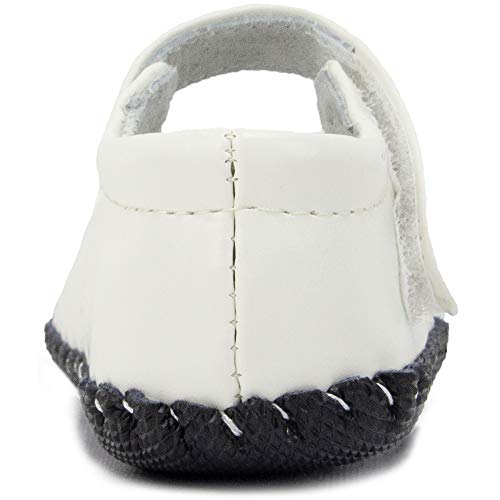 Pediped Baby Girls Mary-jane-flats, White/Silver, X-Small Infant US - Image 4