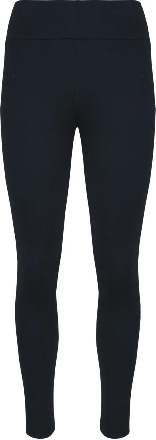 Miss Eftelya Life Women's Black High Waist Fleece Ribbed Thermal Tights