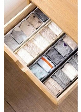 Devigo 4 Pieces 5-Compartment Drawer Sock Organizer 