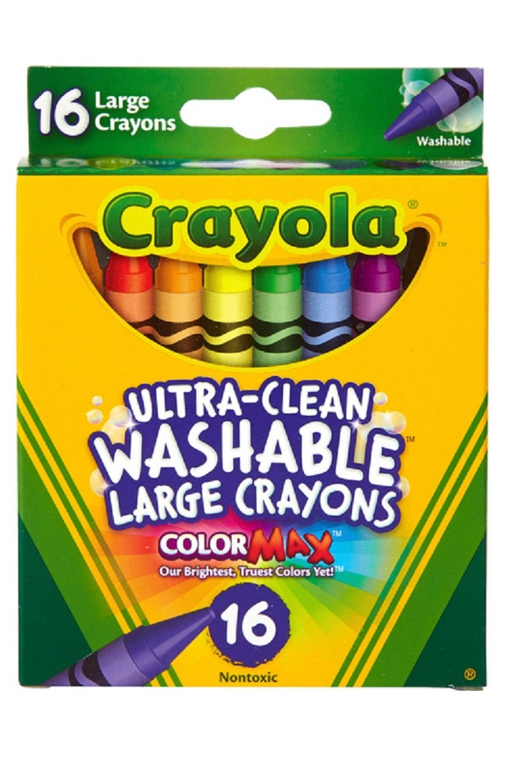 Crayola 16-Piece Ultra-Clean Washable Large Bright Crayon Set Multicolor - Image 3
