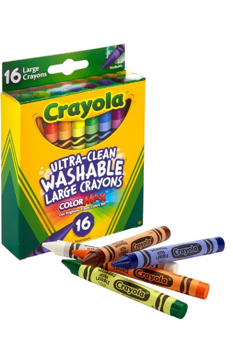 Crayola 16-Piece Ultra-Clean Washable Large Bright Crayon Set Multicolor - Image 1