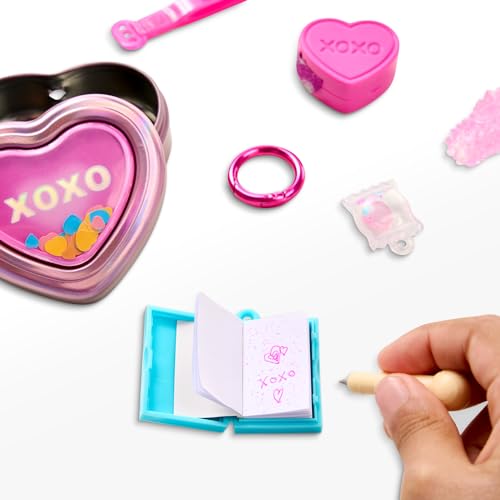 REAL LITTLES Keychain, Tiny Tins with 4 Charms, Real Working Stationery, 6 to Collect, Multicolor - Image 4