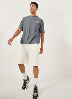Styli Slogan Print Crew Neck Oversized T-Shirt  - Image 2