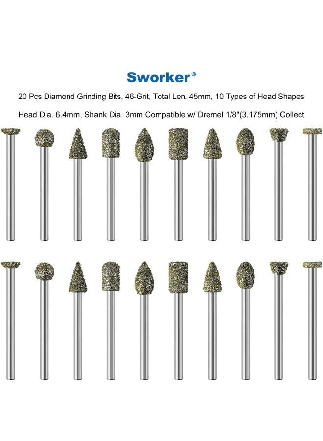 Sworker Diamond burrs bits 46 grit - Image 2