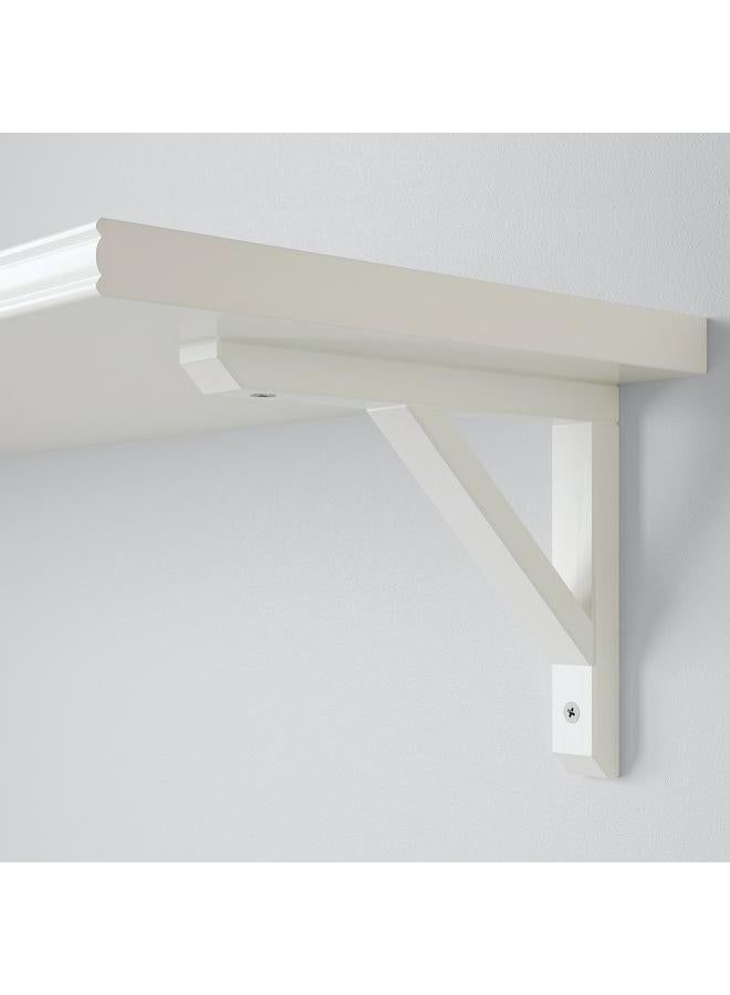 erorex Wall Shelf, White/White Stained Aspen, 120X30 Cm - Image 4