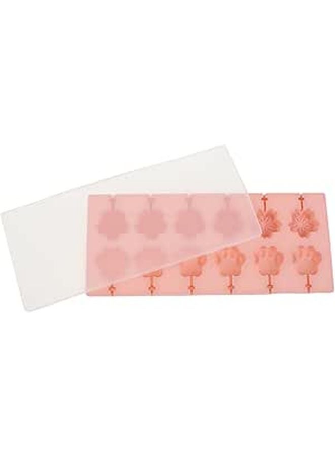Silicone Candy Mold 12 Cavity Cherry Blossom Cat Paw Design With Cover Baking Supplies - Image 1