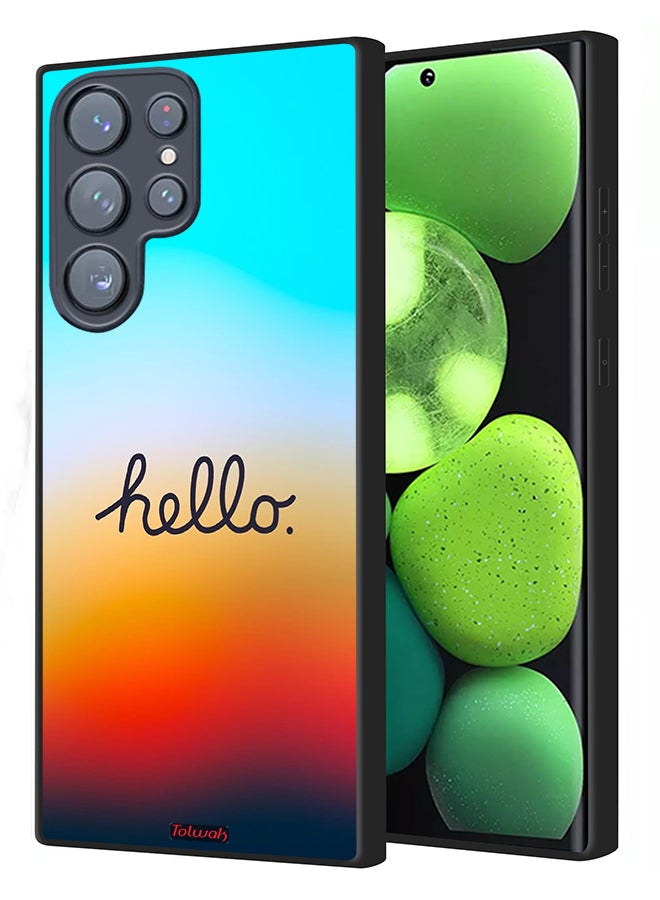 Tolwak Samsung Galaxy S22 Ultra 5G Protective Case Cover Hello - Image 1