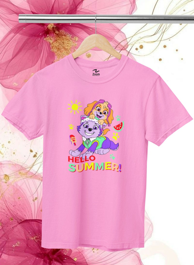 ZOOM Paw Patrol Hello Summer T-Shirt Design For Comfort