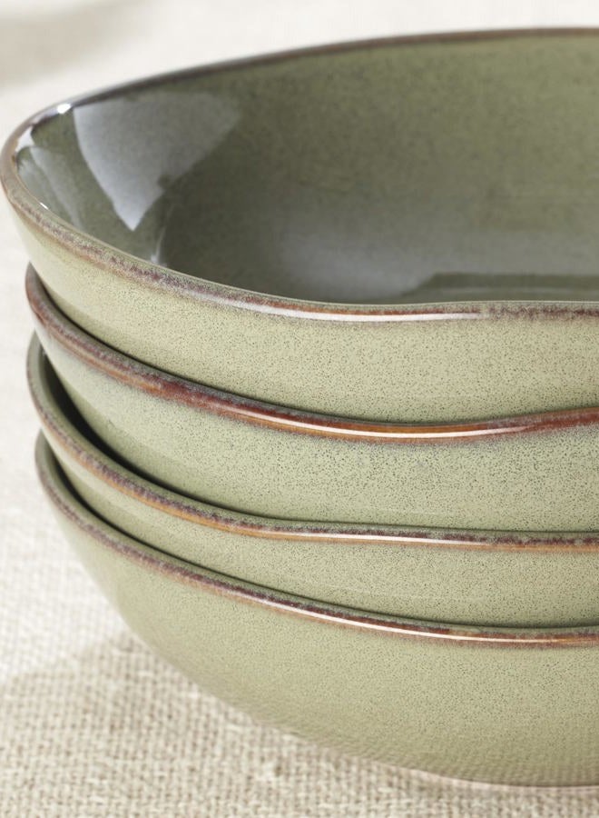 ONEIDA 899211 Organic Shades Sage Green Pasta Bowls, Set Of 4, Service For 4 - Image 3