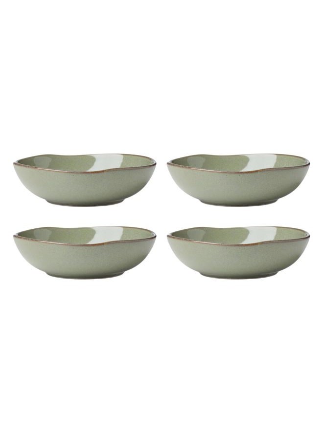 ONEIDA 899211 Organic Shades Sage Green Pasta Bowls, Set Of 4, Service For 4 - Image 1