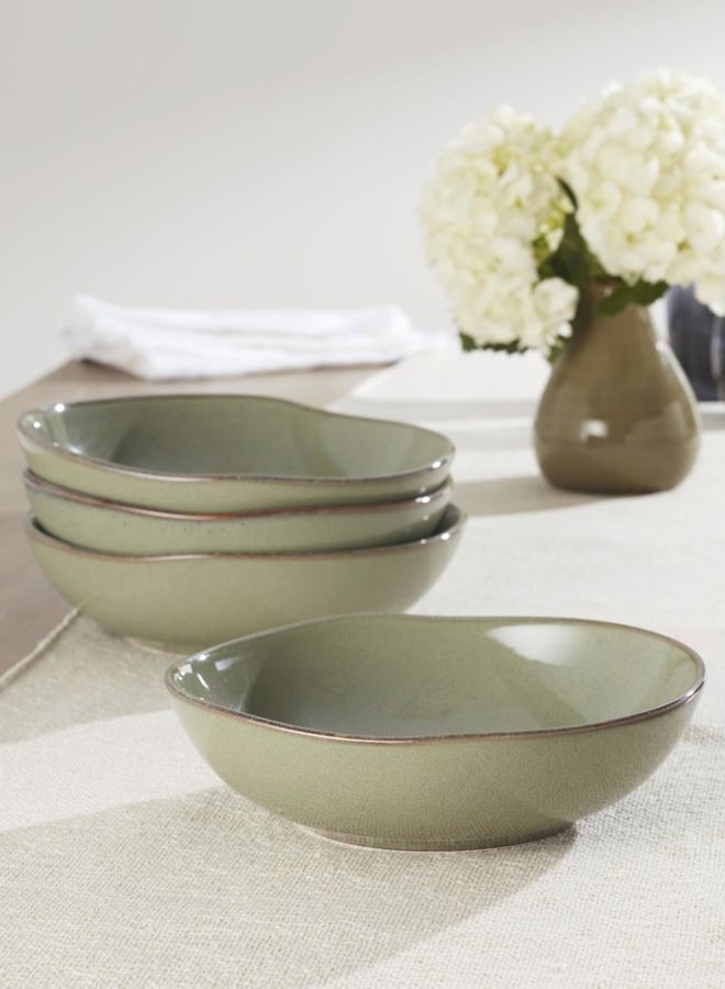 ONEIDA 899211 Organic Shades Sage Green Pasta Bowls, Set Of 4, Service For 4 - Image 4