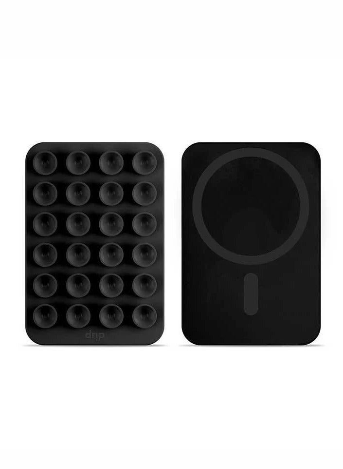 DRIP Magnetic Silicone Drip Surface Adhesive Stand for Mobile Phone-Black - Image 1