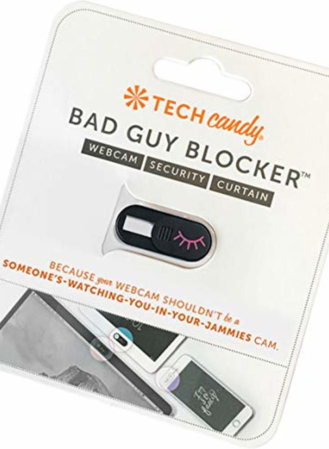 Tech Candy غطاء كاميرا ويب لحماية الخصوصية - أسود - آمن، رقيق، متين، لأجهزة الكمبيوتر، اللابتوبات، الأجهزة اللوحية، والهواتف الذكية، سهل التطبيق (أسود، عبوة واحدة) - Image 1