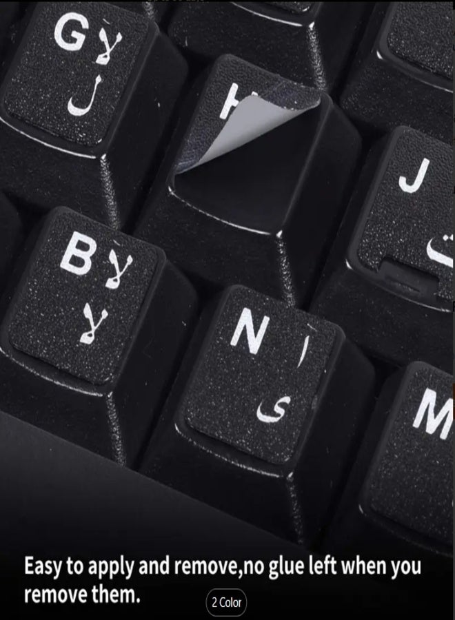 Arabic Keyboard Sticker Layout – Large Clear Letters for Easy Typing on Laptops and Desktops - Image 3