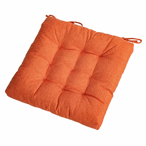 SQUARE MOON 4 Pack Chair Cushions, Seat Cushions, Chair Pads, Chair Mat for Indoor, Outdoor Dining Chair, Kitchen Chairs, Dining Room Chairs (16" × 16" × 4 Pack, Orange) - Image 3
