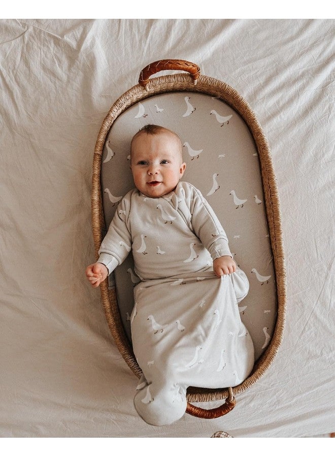 GUNAMUNA Unisex Baby Transitional Swaddle Bag, Easy Diaper Change Zipper, Infant Toddler Swaddle, 1.0 TOG, Goose, 3-6 Months - Image 4