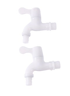 LAWAZIM Plastic Water Tap -White- ABS Plastic Lead-Free Leak-Proof Screw-In Water Faucet- Single Handle Water Jug Container Faucet Washing Machine Bibcock Faucet for Safe Drinking Water Applications  - Image 2