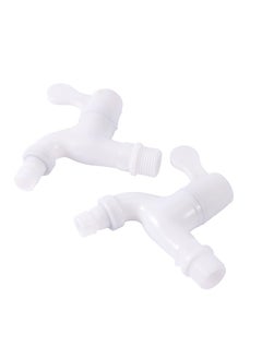 LAWAZIM Plastic Water Tap -White- ABS Plastic Lead-Free Leak-Proof Screw-In Water Faucet- Single Handle Water Jug Container Faucet Washing Machine Bibcock Faucet for Safe Drinking Water Applications  - Image 3