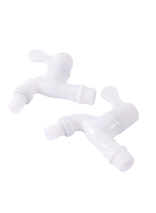 LAWAZIM - Plastic Water Tap -White- ABS Plastic Lead-Free Leak-Proof Screw-In Water Faucet- Single Handle Water Jug Container Faucet Washing Machine Bibcock Faucet for Safe Drinking Water Applications - Image 1