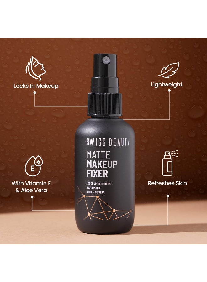 SWISS BEAUTY Matte Makeup Fixer 70ml | Locks Up To 16 Hours | Waterproof with Aloe Vera - Image 3