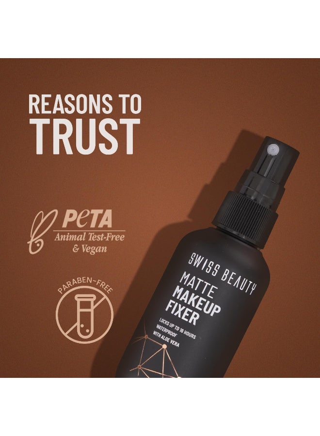 SWISS BEAUTY Matte Makeup Fixer 70ml | Locks Up To 16 Hours | Waterproof with Aloe Vera - Image 4