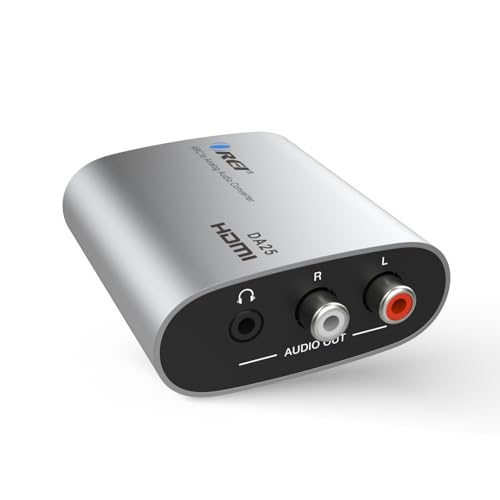 Orei DA21X Premium Optical SPDIF/Coaxial Digital to RCA L/R Analog Audio Converter with 3.5mm Jack Support Headphone/Speaker Outputs - Image 1