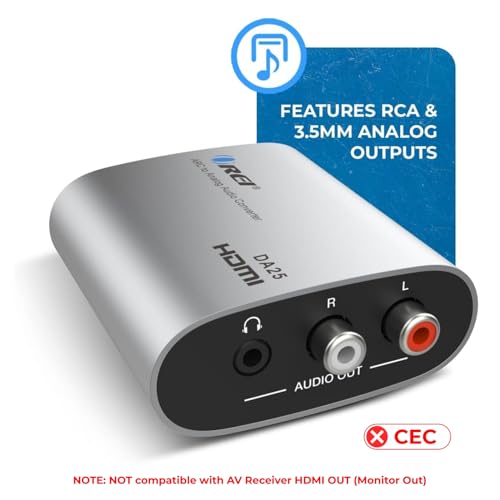 Orei DA21X Premium Optical SPDIF/Coaxial Digital to RCA L/R Analog Audio Converter with 3.5mm Jack Support Headphone/Speaker Outputs - Image 4