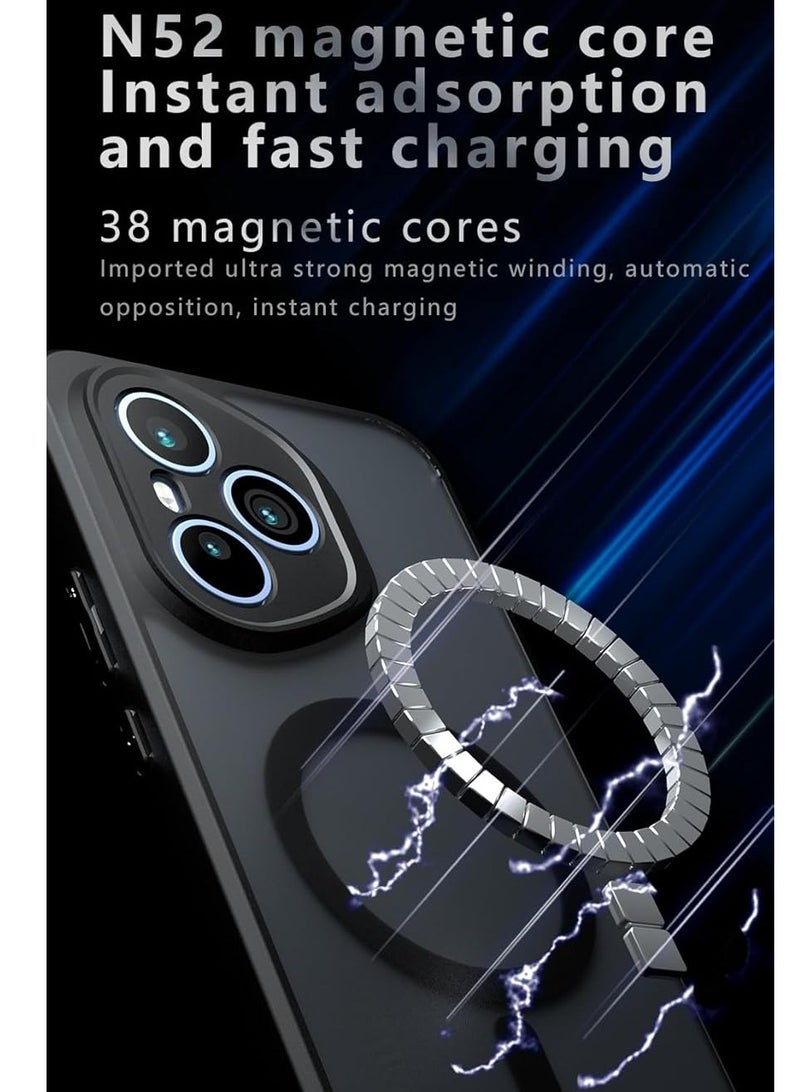 general Honor 400 Pro Magnetic Case Support Wireless Charging Matte Matte Translucent Black Case Anti-Yellowing Airbag PC and TPU Shockproof Protective Back Case - Image 3