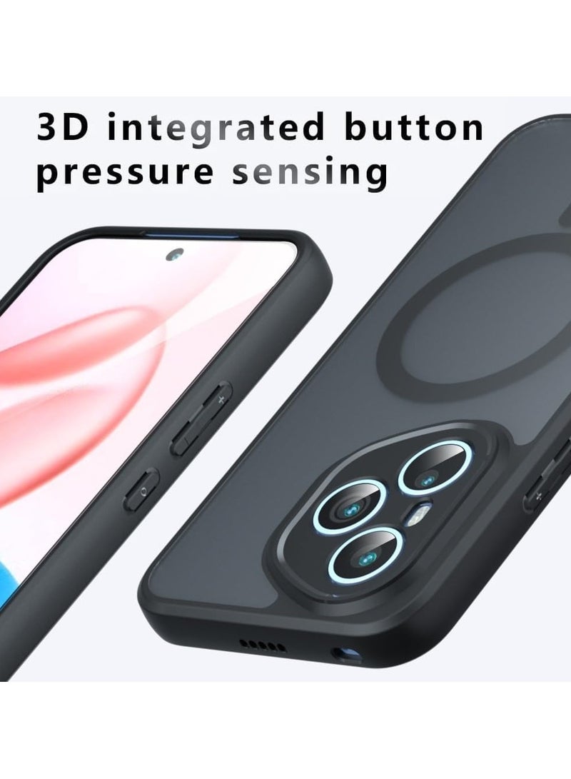 general Honor 400 Pro Magnetic Case Support Wireless Charging Matte Matte Translucent Black Case Anti-Yellowing Airbag PC and TPU Shockproof Protective Back Case - Image 2