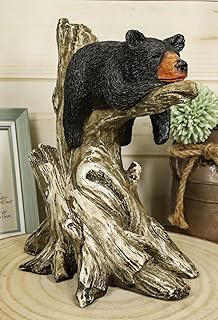 Ebros Gift Ebros Lazy Days of Summer Black Bear Sleeping On Tree Branch Statue Wildlife Forest Rustic Cabin Decor Bear - Image 1