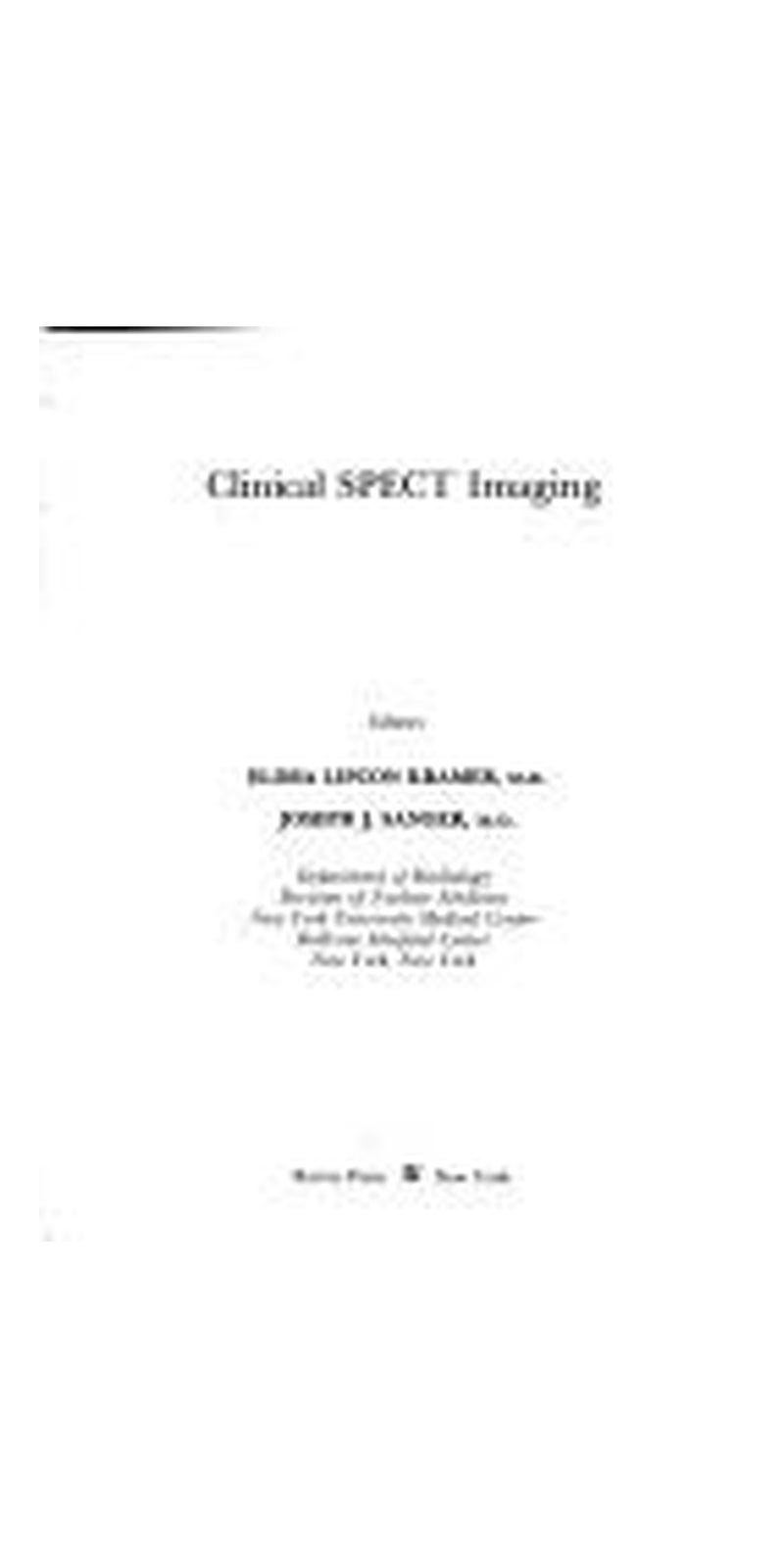 Clinical SPECT imaging | Paperback | Published by Raven Press
