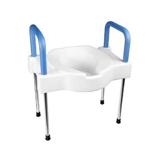 9155 TALLETTE ELEVATED TOILET SEAT WITH EXTRA WIDE SEATING SURFACE AND LEG WHITE