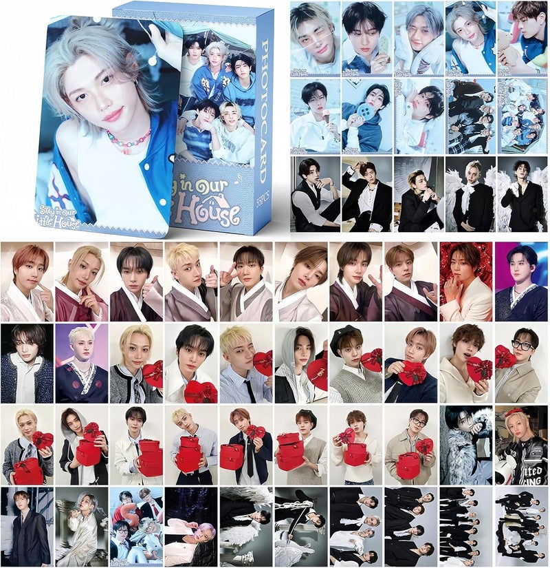 PYAJUU 4Pack/364Pcs Stray Kids Photocard Set KPOP Straykids DO IT Album Cards FORCE Photocards GIANT Post Cards 2026 Season's Greetings Merch Gift for STAY 220PCS LOMO and 144PCS Stickers - Image 3