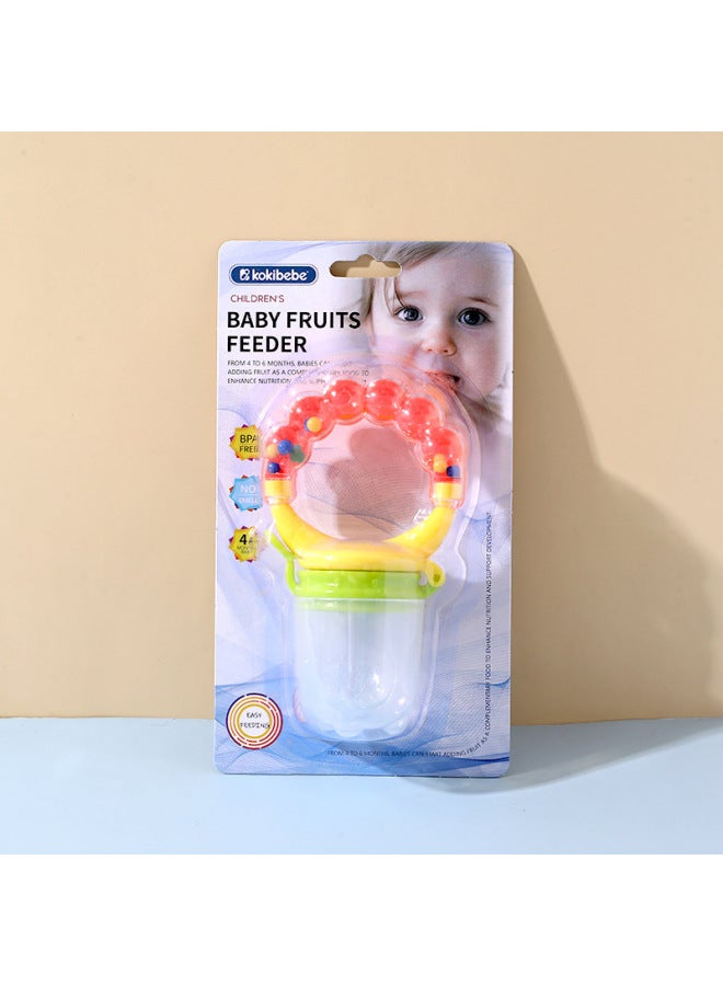 Hot Bell Bite Bag Multi-color Bite Fruit Soothing Pacifier Food Supplement Rattle Fruit Soothing Bite Music