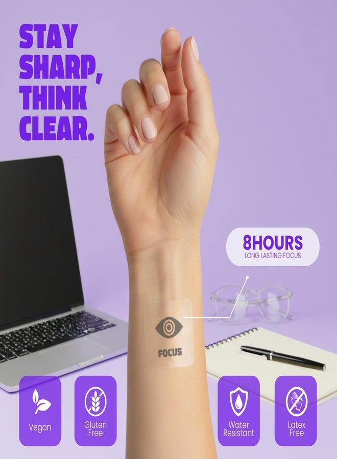 Nectar Patches لصقات نكتار للتركيز | مع باكوبا مونيري، والشاي الأخضر، والجنكة بيلوبا | 10 لصقات - Image 3