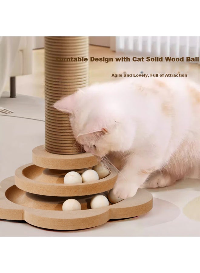 Gasco Jiashigao Cat Scratching Post, Durable Sisal Cat Toy, Interactive Rotating Disc, Self-entertaining Boredom Relief, Cat Climbing Frame All-i - Image 2