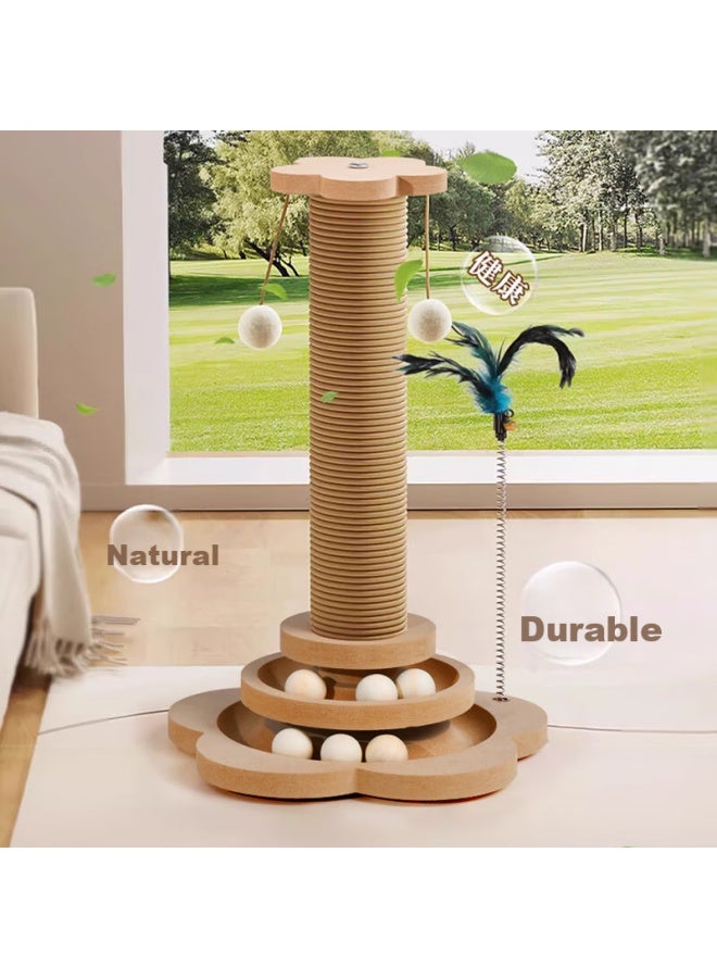 Gasco Jiashigao Cat Scratching Post, Durable Sisal Cat Toy, Interactive Rotating Disc, Self-entertaining Boredom Relief, Cat Climbing Frame All-i - Image 5
