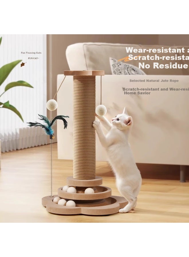 Gasco Jiashigao Cat Scratching Post, Durable Sisal Cat Toy, Interactive Rotating Disc, Self-entertaining Boredom Relief, Cat Climbing Frame All-i - Image 1