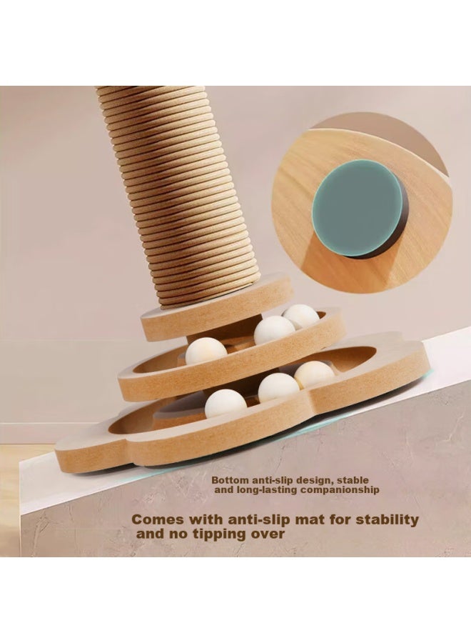 Gasco Jiashigao Cat Scratching Post, Durable Sisal Cat Toy, Interactive Rotating Disc, Self-entertaining Boredom Relief, Cat Climbing Frame All-i - Image 4