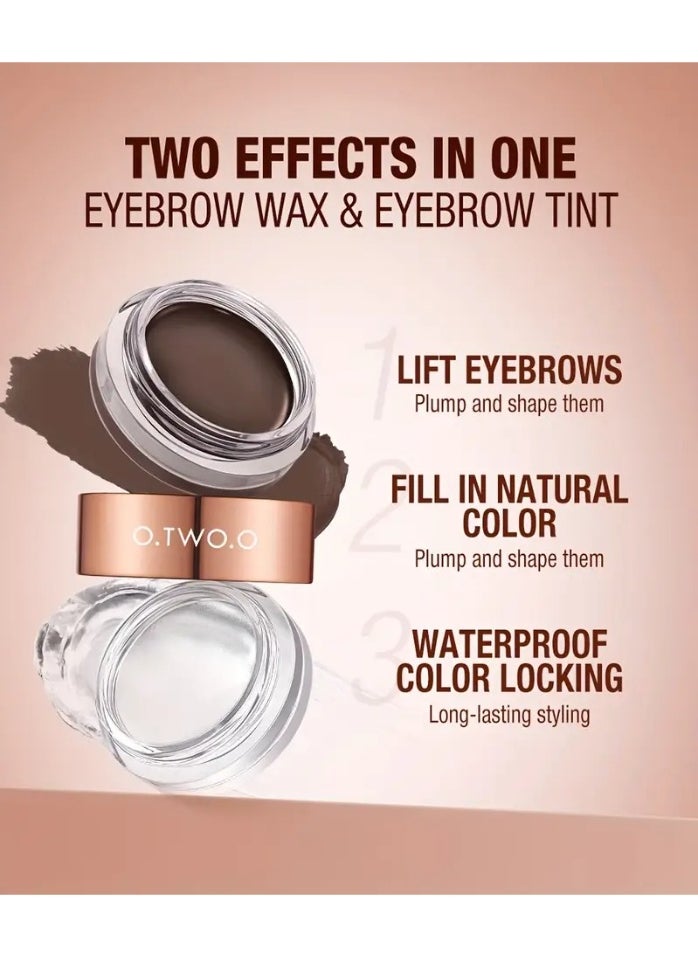 O.TWO.O O.TWO.O Waterproof 24H Eyebrow Cream & Wax Set Natural Formula | Long-Lasting Hold | Ultra-Thin Slanted Brush for Precision All-Skin Types Concealer & Brow Shaping Gel[03]  - Image 4