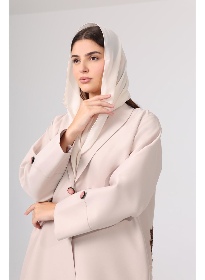 اكسا عباية قصة واقفة تصميم بليزر - Image 2