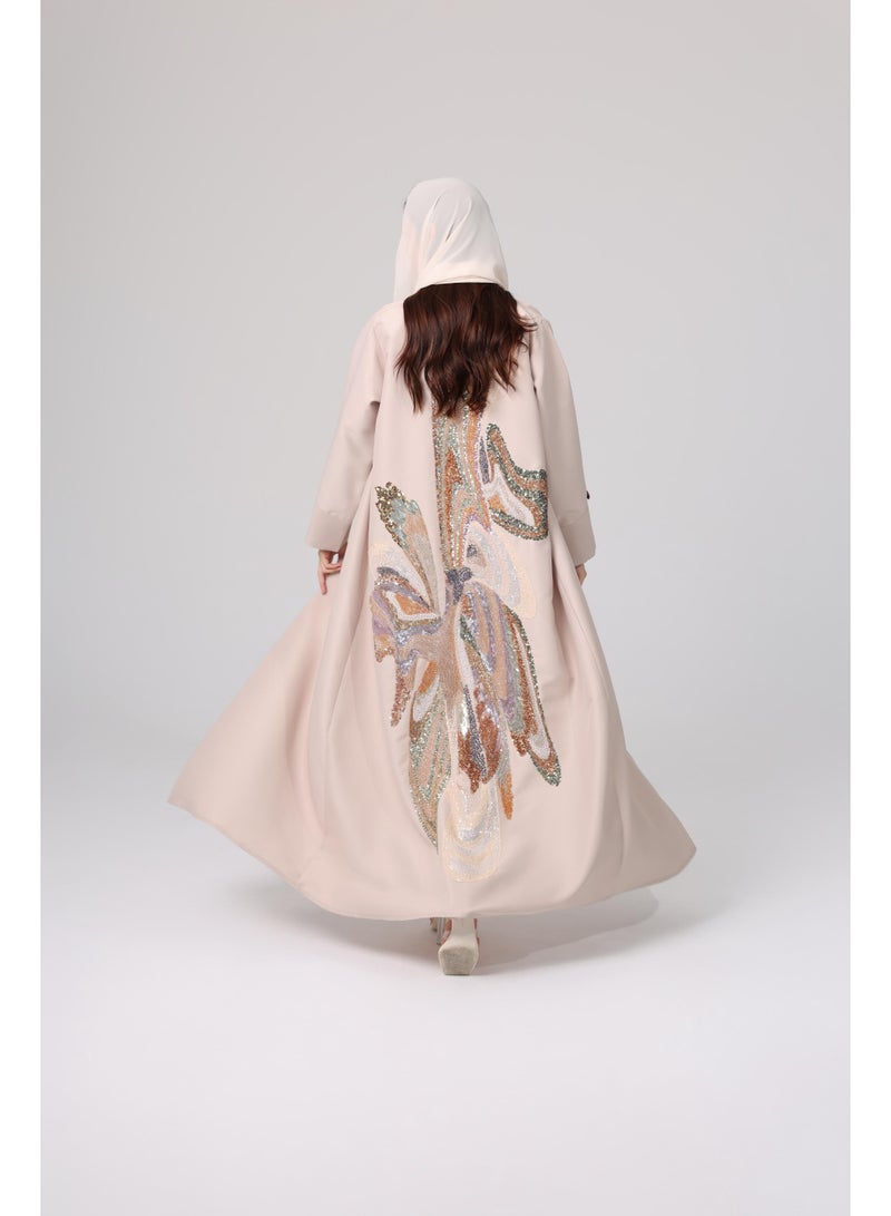 اكسا عباية قصة واقفة تصميم بليزر - Image 3