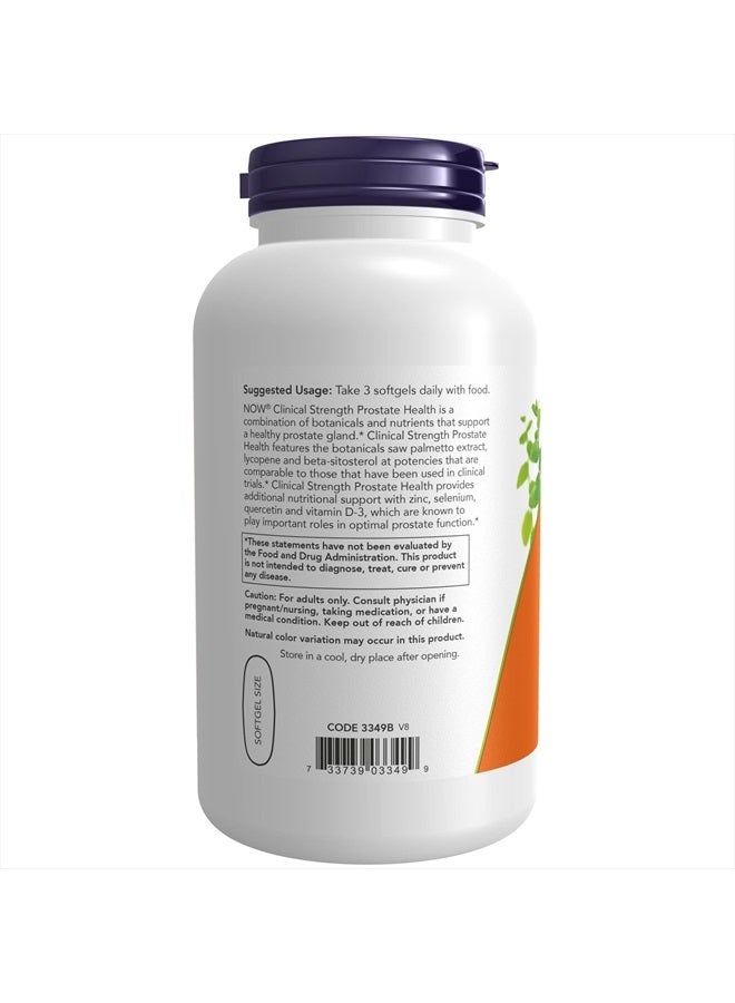 now Supplements, Prostate Health, Clinical Strength Saw Palmetto, Beta-Sitosterol & Lycopene, 180 Softgels - Image 3