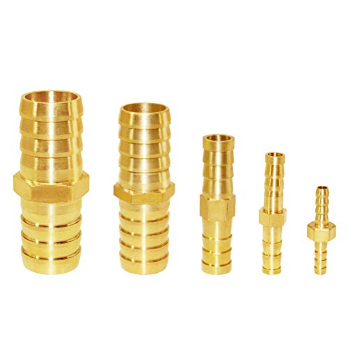 JoyTube Brass Hose Barb Fitting Metals Splicer Mender, 3/16" Barb Hose Union Fuel Gas Water Air (Pack of 12) - Image 4