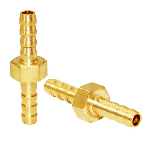 JoyTube Brass Hose Barb Fitting Metals Splicer Mender, 3/16" Barb Hose Union Fuel Gas Water Air (Pack of 12) - Image 2