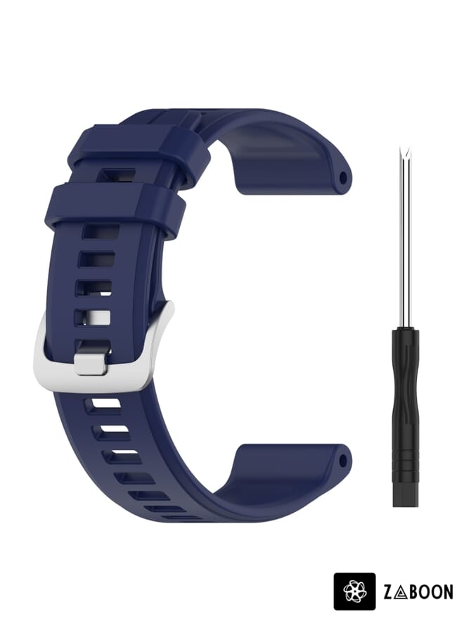 Zaboon Watch Band For Garmin Descent G1 / Watch Band Forerunner 745/945/935 / Approach S62 Solid Color Silicone (Midnight Blue) - Image 3