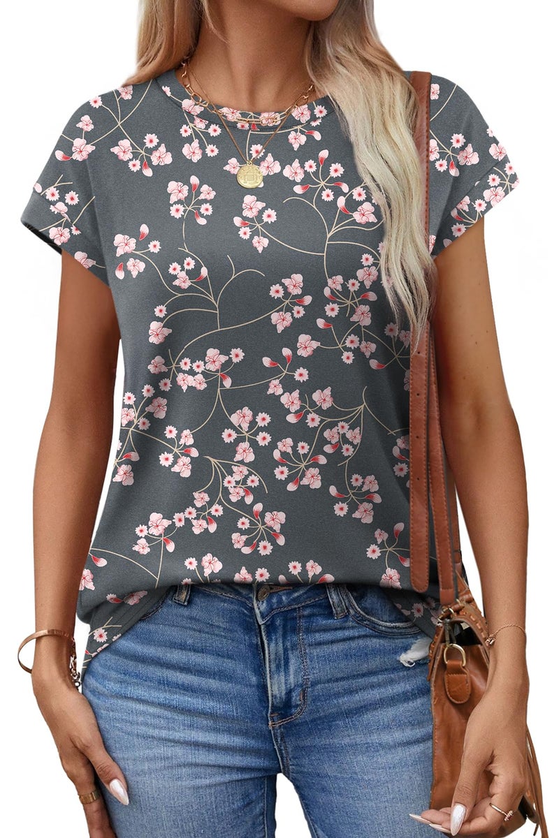 Alaroo Womens Summer Tops 2026 Cute Trendy Tshirts Shirts Work Outfits Beach Vacation Clothes Floral Boho Hawaiian Print 21 L - Image 3