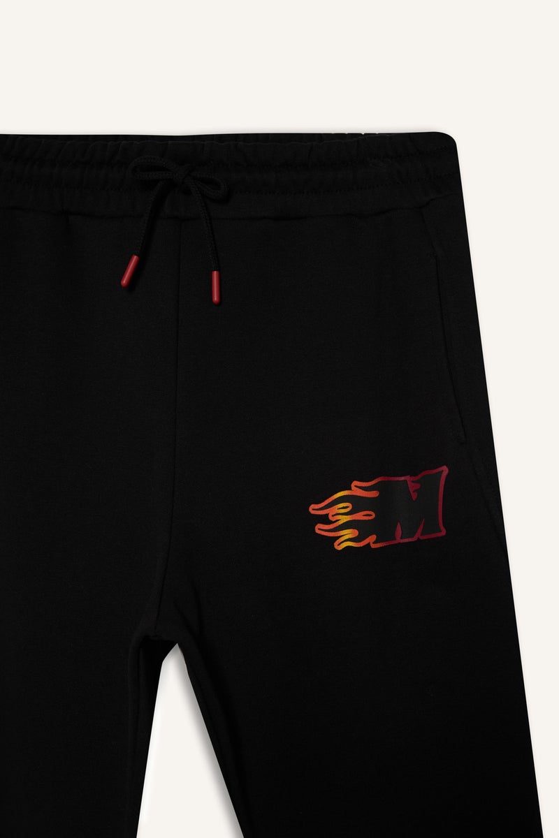 DeFacto Black Man DeFactoFit NBA Miami Heat Standard Fit Thick Sports Jogger Sweatpants Casual - Image 4