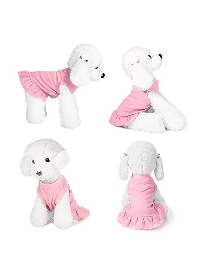 Weewooday 6 Pieces Dog Dresses Shirt Skirt Dog Sleeveless Dress Breathable Pet Shirts with Ruffles Pet Sundress Outfits for and Cats(L Size) - Image 3